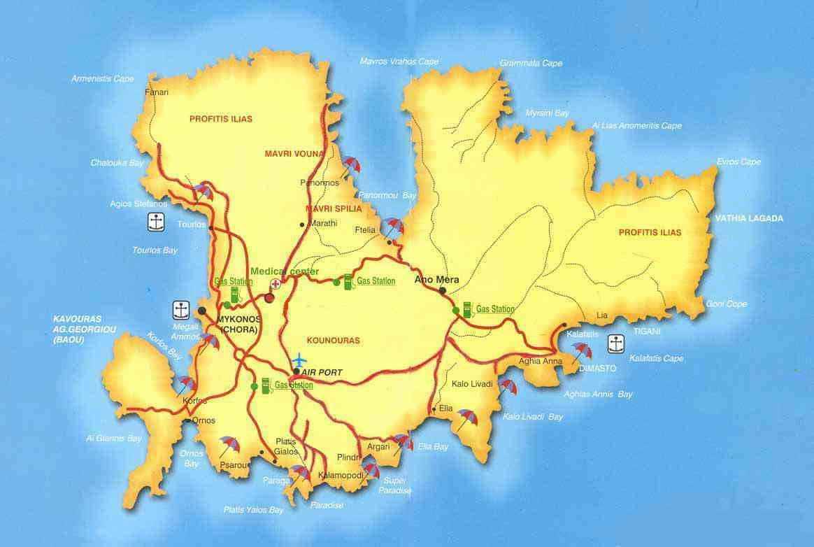 Mykonos Map